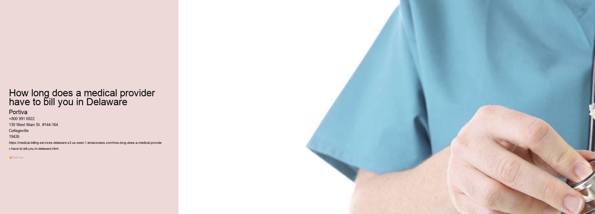 How long does a medical provider have to bill you in Delaware